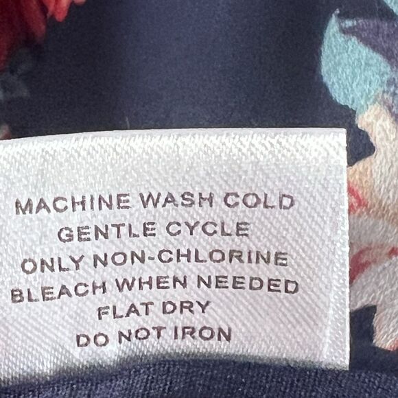 Market and Spruce Maxi Dress Womens Large Indigo Keyhole Neck Elastic Waist Boho - Picture 15 of 16